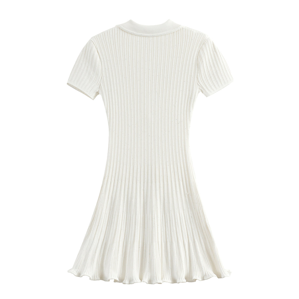 White Knitted Dress