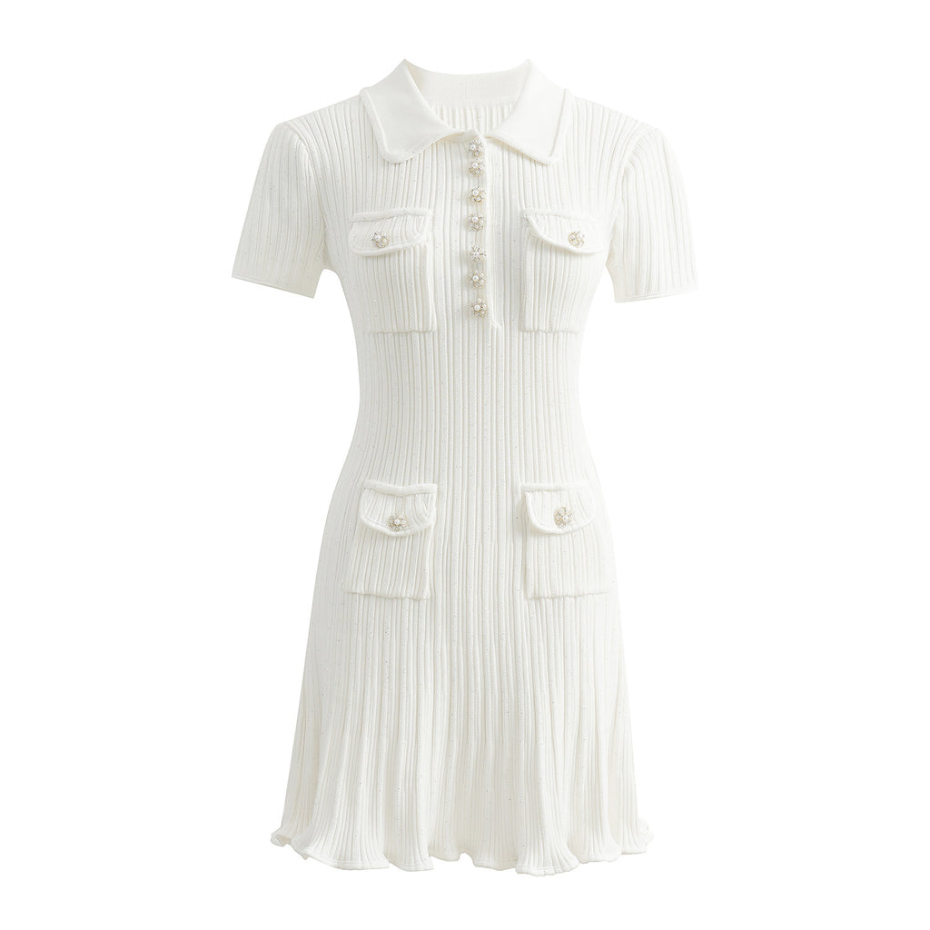 White Knitted Dress