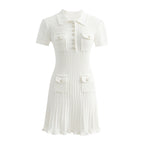 White Knitted Dress
