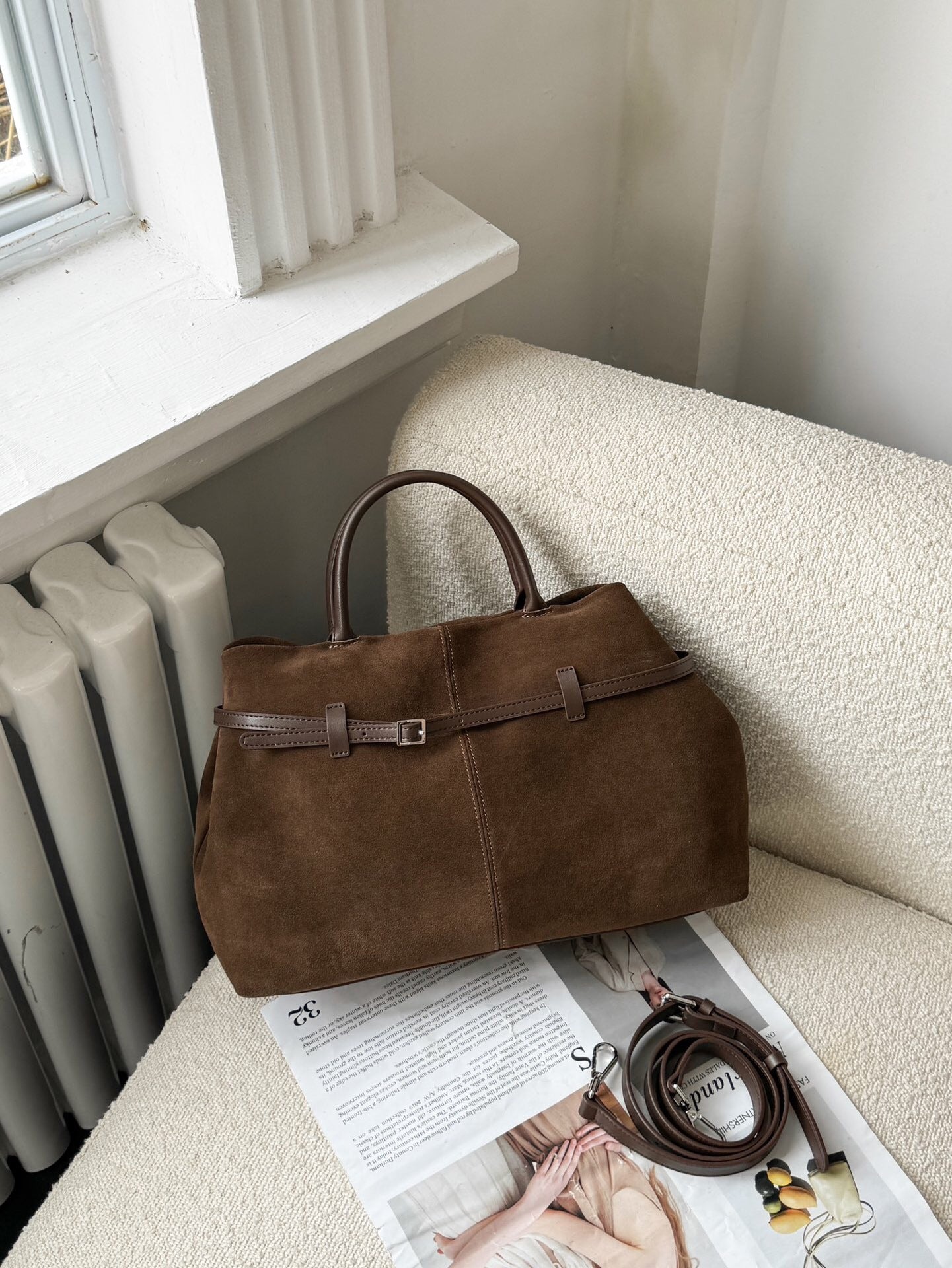 Suede Crossbody Bag
