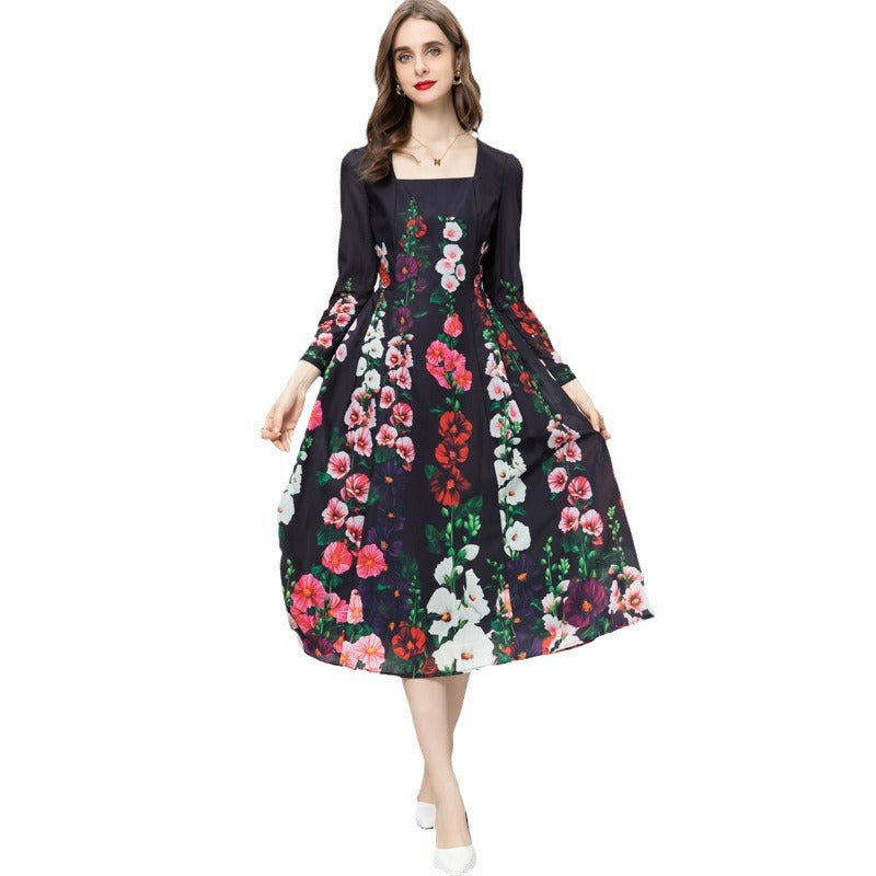 Black Printed Dress