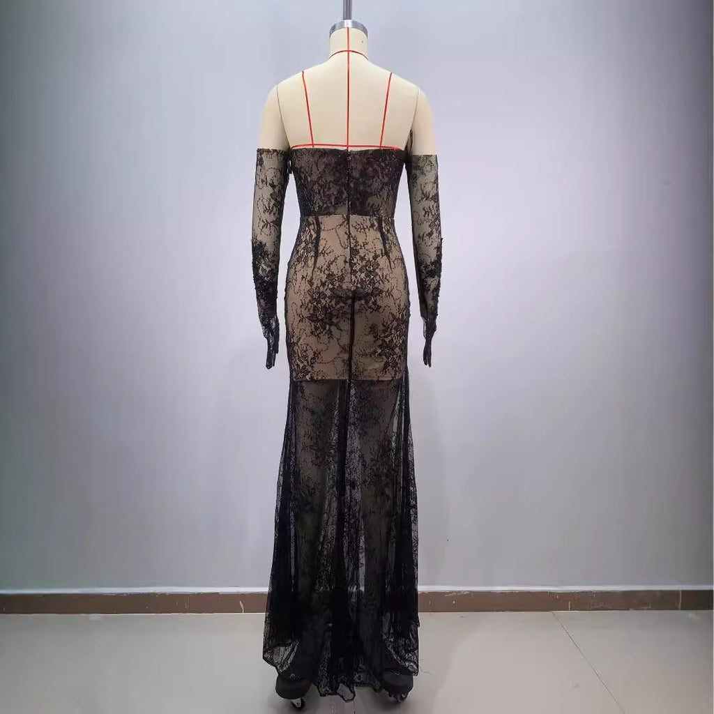 Black Lace Dress V