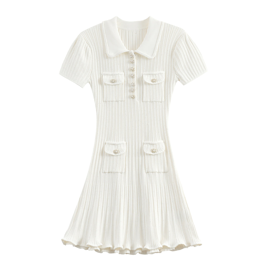 White Knitted Dress