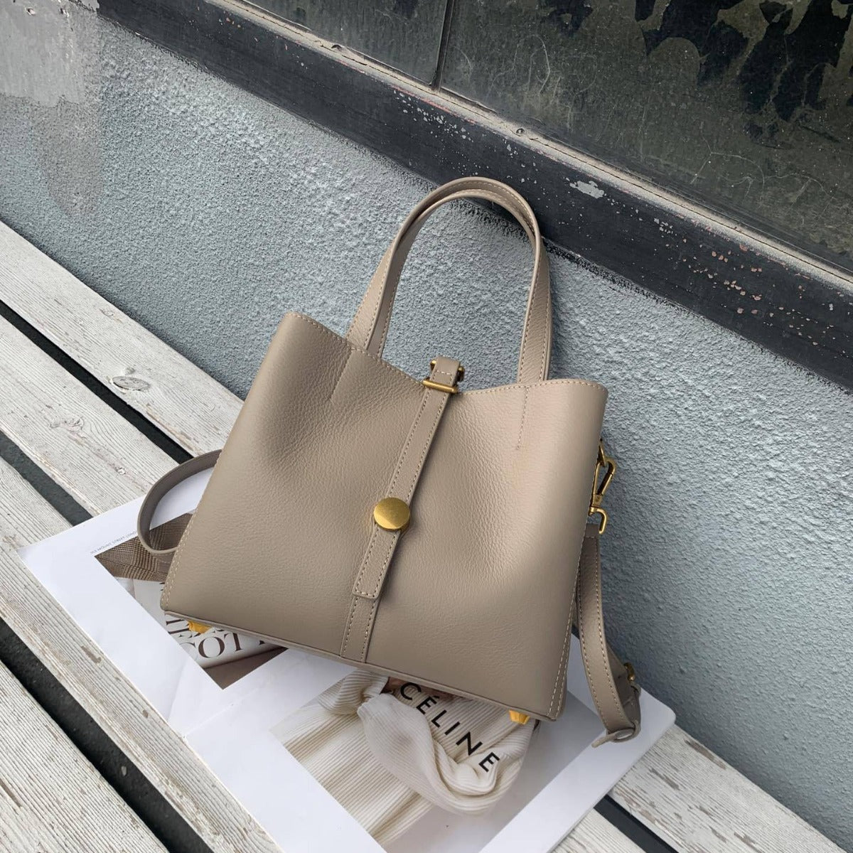 Leather Tote Bag 6669
