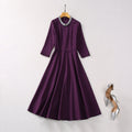 Stand Collar Pearl Dress