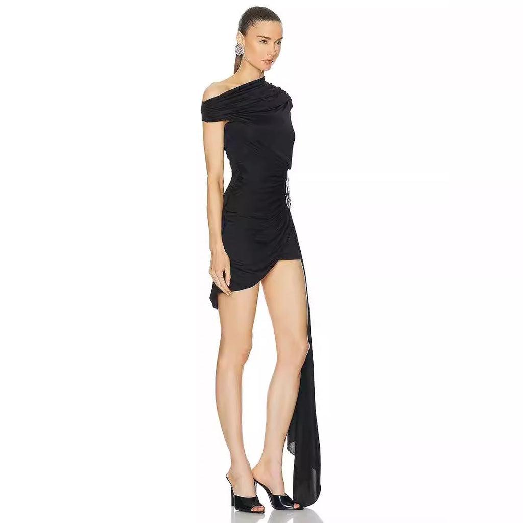 Black Diagonal Dress