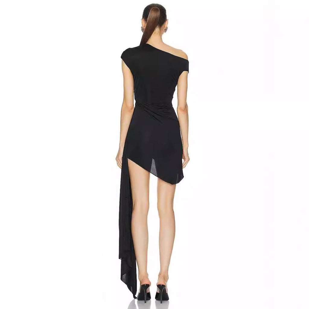 Black Diagonal Dress