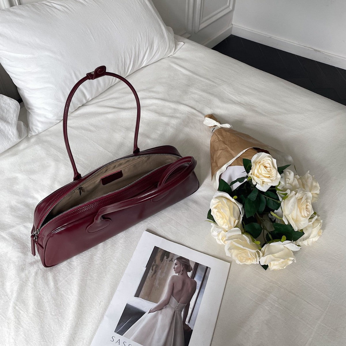 Leather Shoulder Bag 407