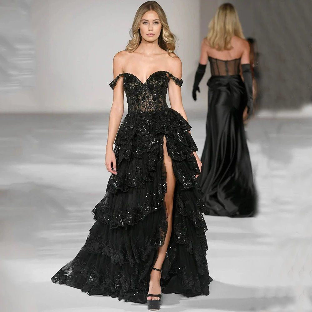 Black Satin Dress III