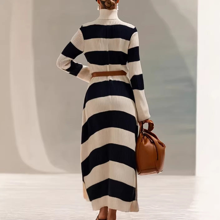White Striped Dress
