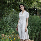 White Collar Dress
