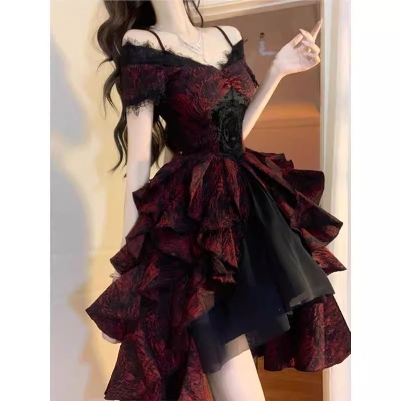 Red Print Dress