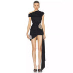 Black Diagonal Dress