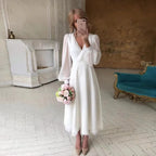 White Long Sleeve Dress