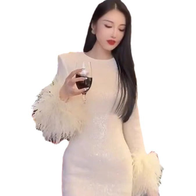 White Round Dress