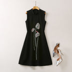 Stand Collar Three-dimensional Dress