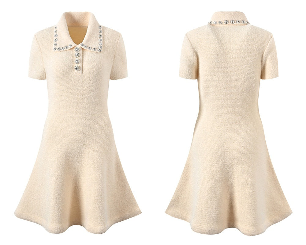Ivory Short Sleeve Dress