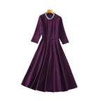 Stand Collar Pearl Dress