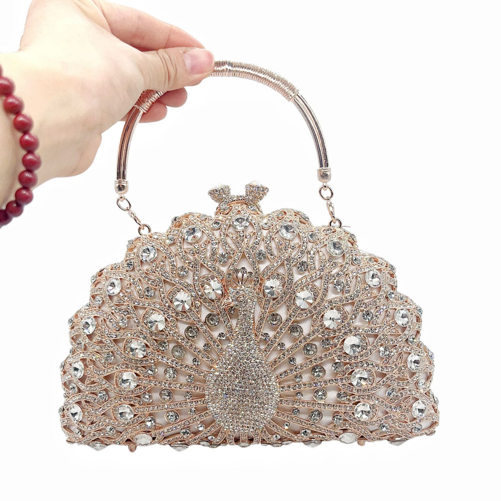 Large Peacock Diamond Bag