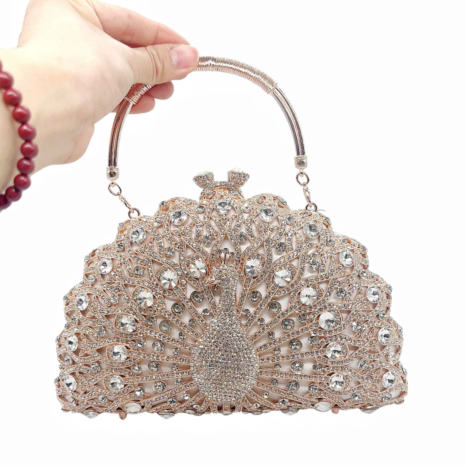 Large Peacock Diamond Bag