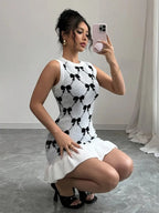 White Black Dress