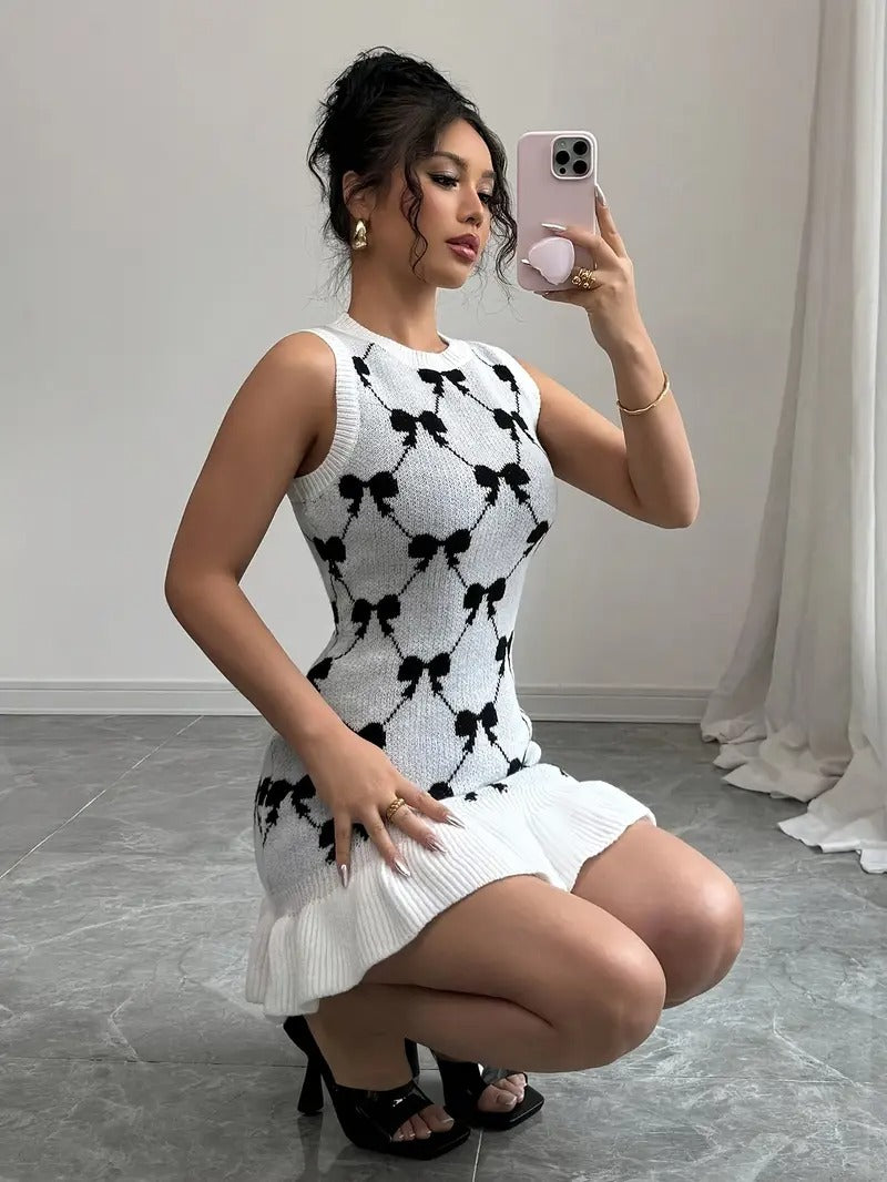White Black Dress