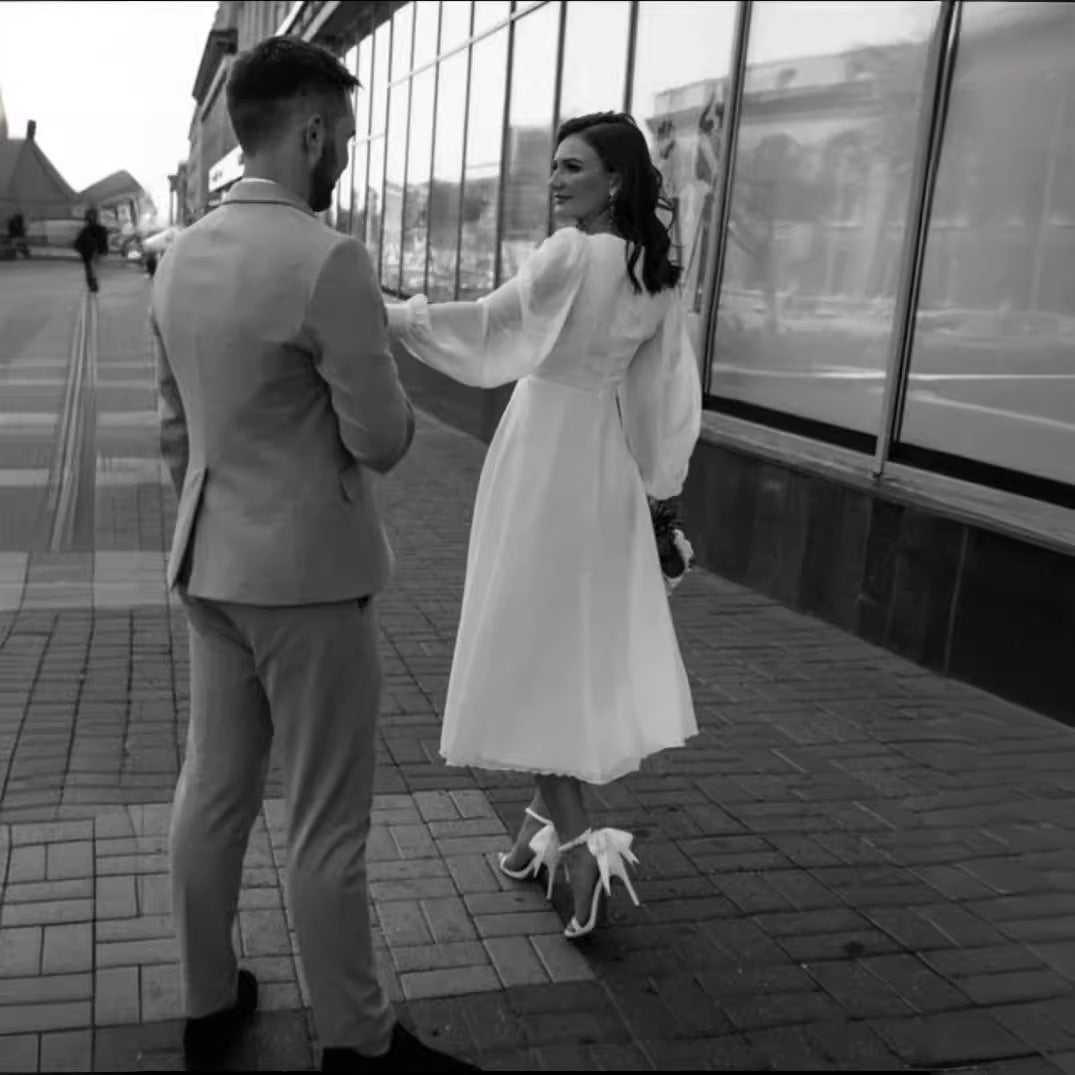 White Long Sleeve Dress
