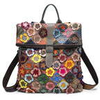 Colorful Plaid Floral Bag