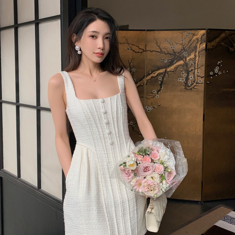 Ivory Tweed Dress