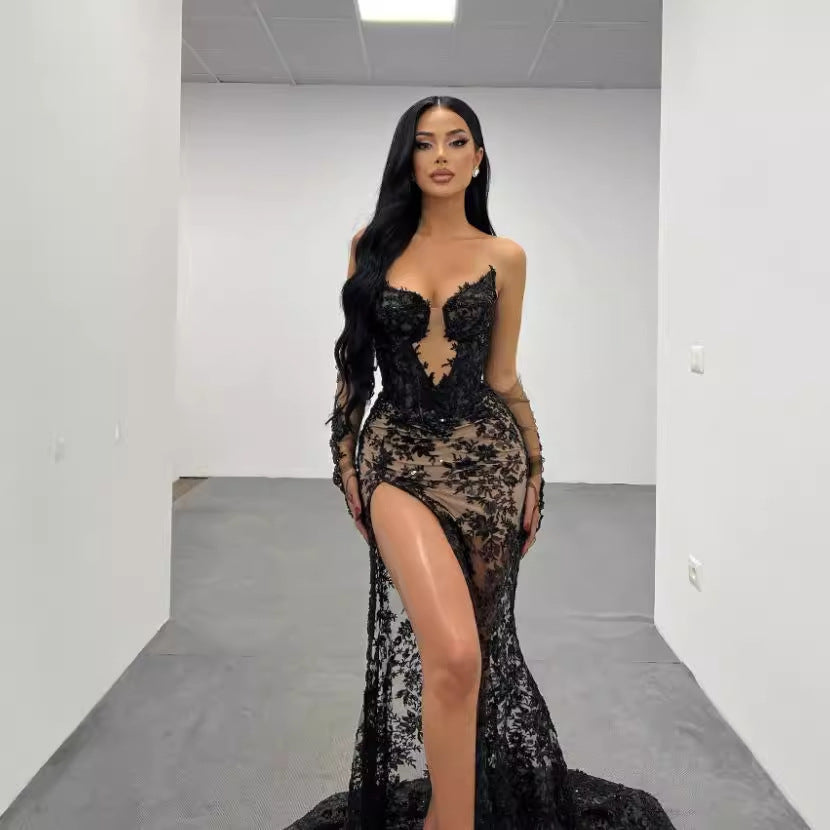 Black Lace Dress V