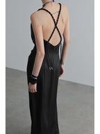 Black Pleating Dress