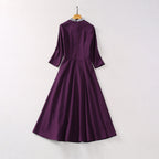 Stand Collar Pearl Dress
