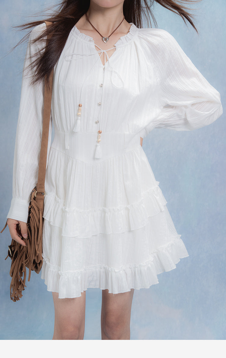 White Tassel Dress