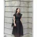 Black Pleated Dress