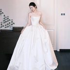 White Satin Dress