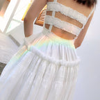 White Backless Dress
