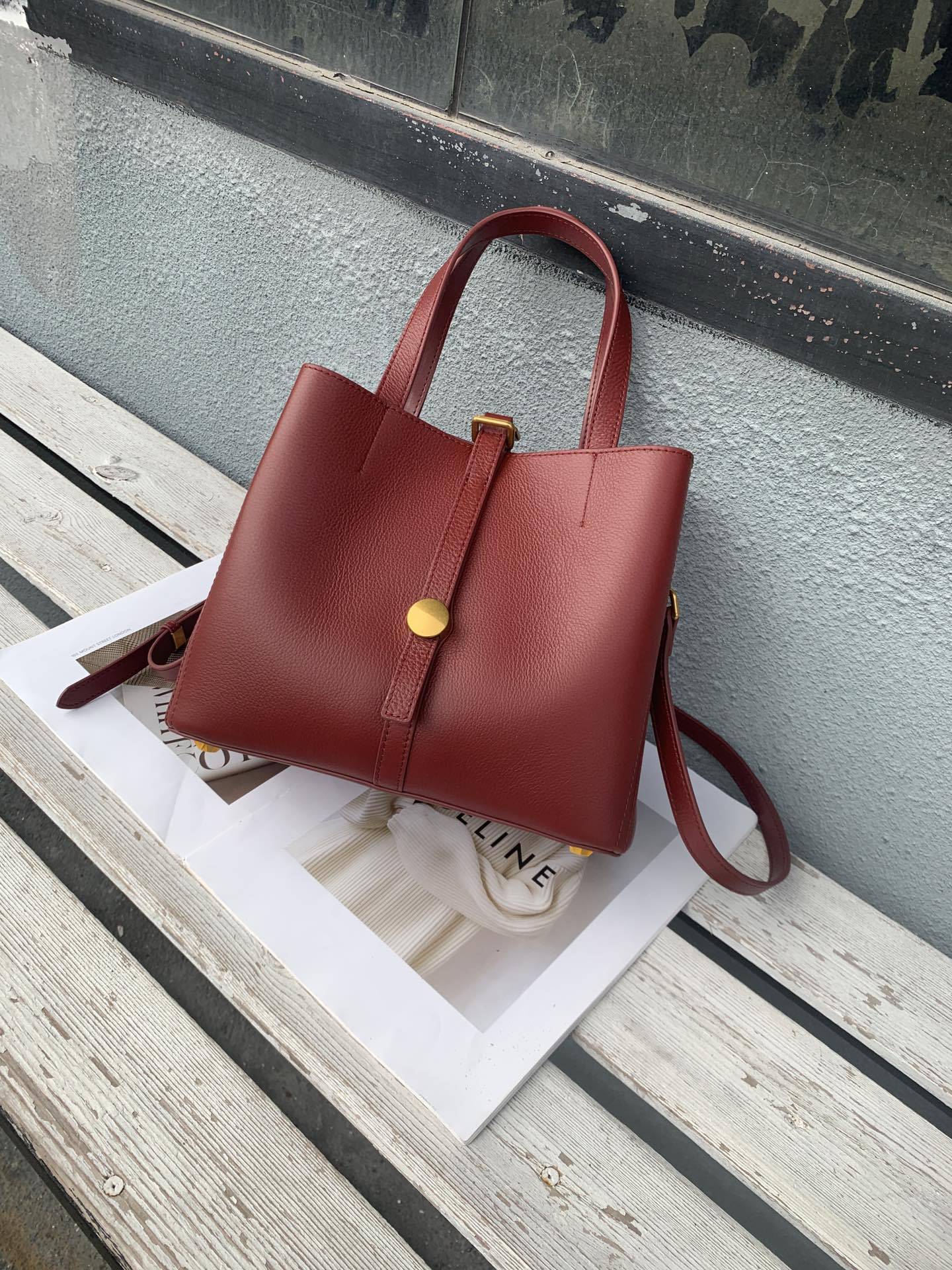 Leather Tote Bag 6669