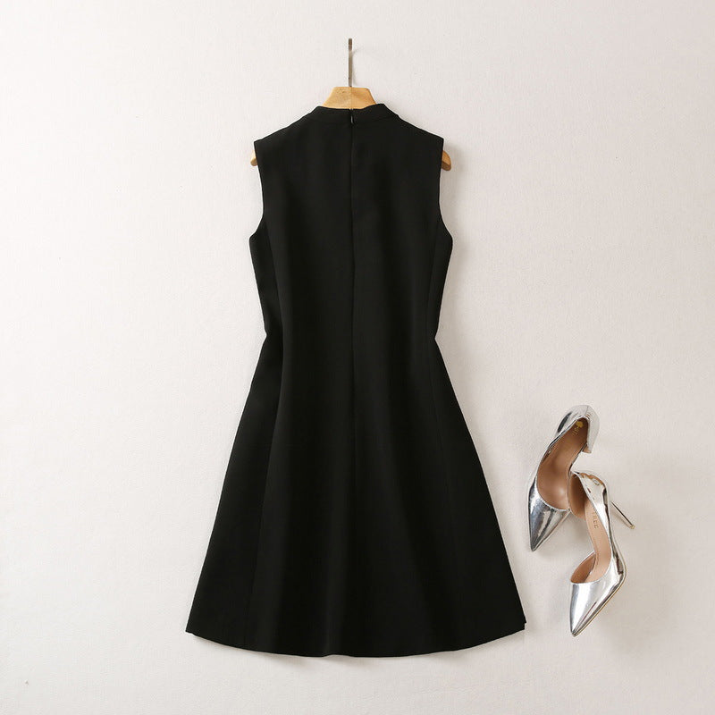 Stand Collar Three-dimensional Dress