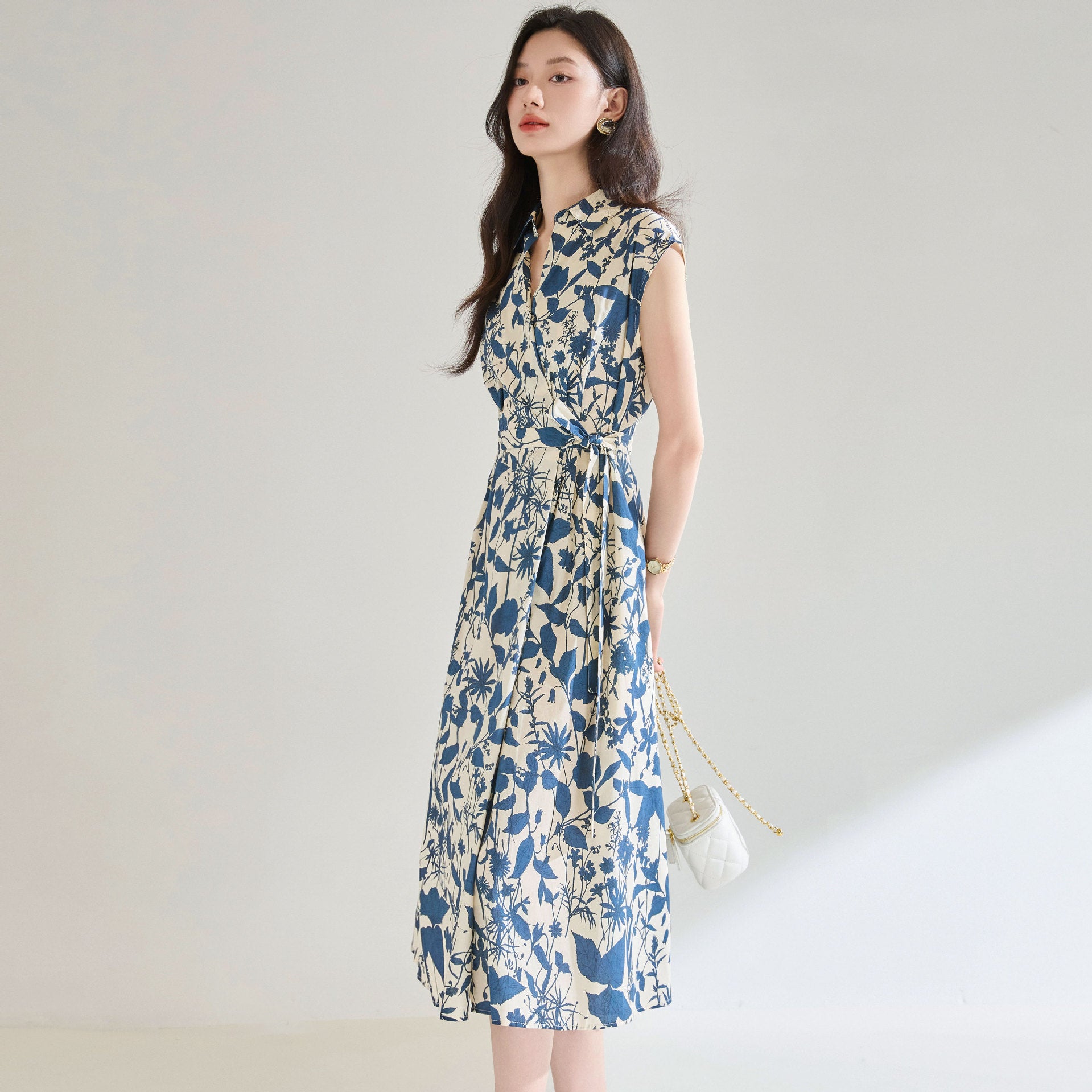 White Printed Dress
