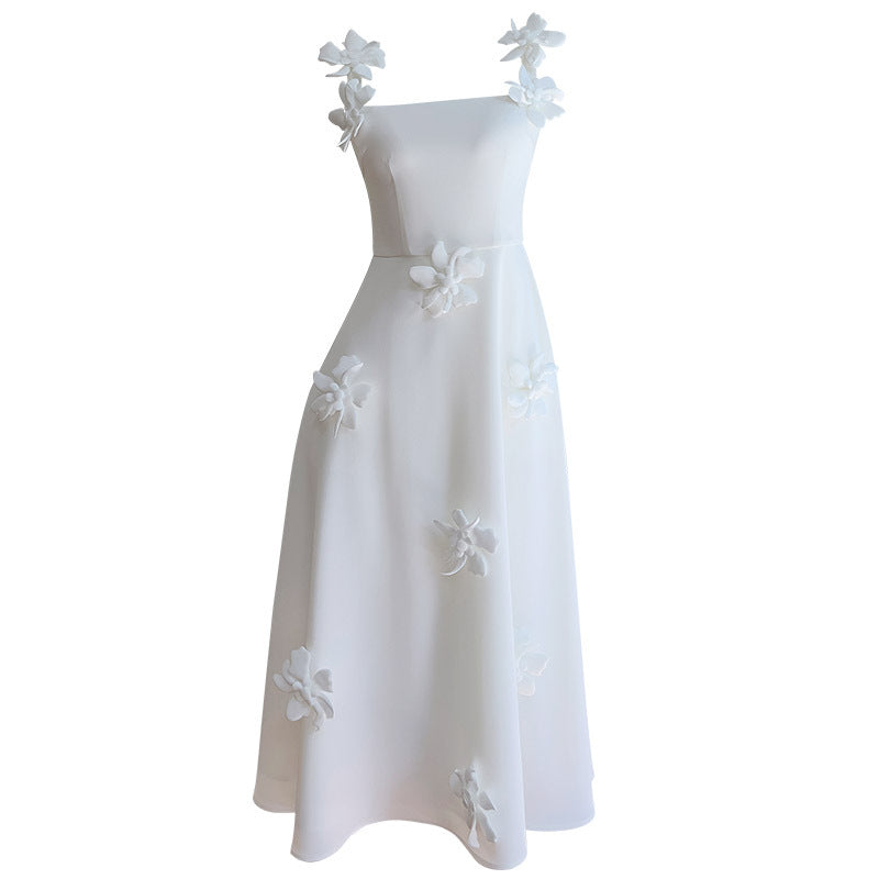 White Three-Dimensional Dress