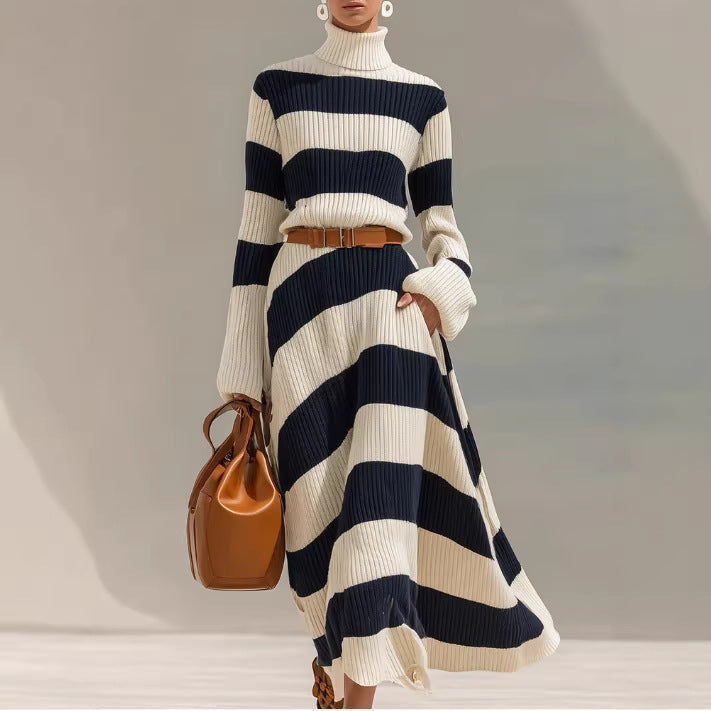 White Striped Dress
