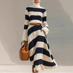 White Striped Dress