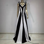 White V-Neck Dress