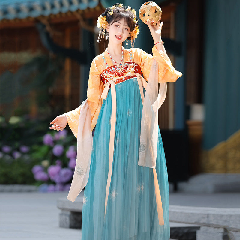 Tang Straight Collar Dress