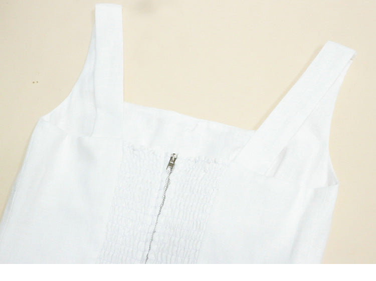 White Linen Dress