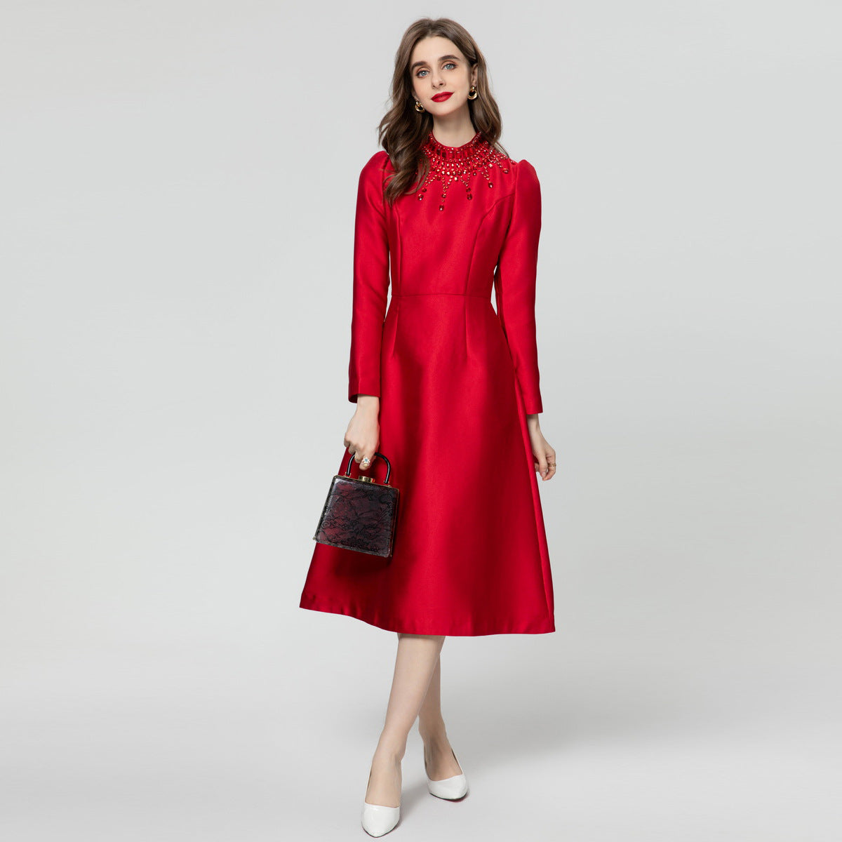 Long Sleeve Dress V
