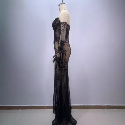 Black Lace Dress V