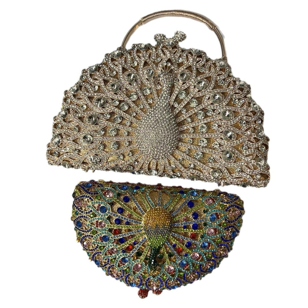 Large Peacock Diamond Bag