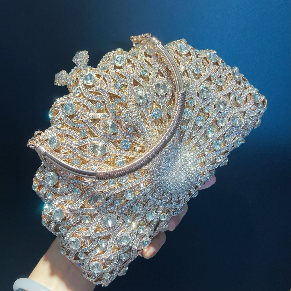 Large Peacock Diamond Bag