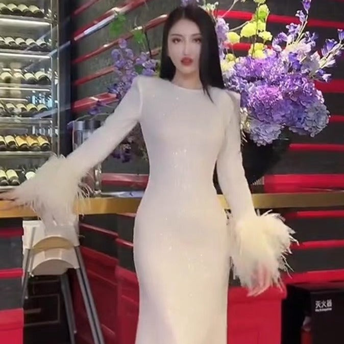 White Round Dress